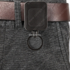 Xinxuhong-P040 Black Square Shape ABS Custom Logo Retractable Badge Reel Steel Wire Rope Anti Lost Keychain with Metal Belt Clip