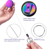 M-015 4CM Gradient Rainbow Color Round YOYO Metal ID Badge Scroll Clip Metal Belt Clip Keychain