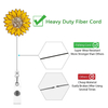 Acrylic Glitter Sequins Seven Color Sunflower Retractable Badge Reel with Rotating Crocodile Back Clip Nurse Badge Holder
