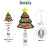 Christmas Acrylic Quicksand Christmas Dog Old Man Christmas Tree Rotating Gift Retractable Badge Scroll Holder