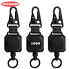 XXH-Custom Logo Heavy Metal Key Reel Magnetic Retractable Durable Eagle Beak Buckle Carabiner with Quick Release Keychain