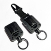 P-040 4CM Outdoor Travel Black Plastic Keyholder Retractable Badge Reel Sublimation Retractable Badge Holder