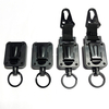 P-040 4CM Outdoor Travel Black Plastic Keyholder Retractable Badge Reel Sublimation Retractable Badge Holder