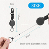 P-038 4CM Outdoor Multi-Tool Black Beige Green Braided Rope Eagle Beak Keychain Heavy Duty Retractable Badge Clip Carabiner