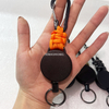 P-034 4CM Heavy Duty Color Braided Nylon Rope Retractable YOYO Badge Reel Keychain Ring/Carabiner