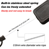 Xinxuhong-P040 Black Square Shape ABS Custom Logo Retractable Badge Reel Steel Wire Rope Anti Lost Keychain with Metal Belt Clip