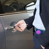 M-015 4CM Gradient Rainbow Color Round YOYO Metal ID Badge Scroll Clip Metal Belt Clip Keychain