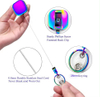 Rainbow Mini Square Metal Retractable Keychain Badge Holder Heavy Duty Tactical ID Reel Pass Key Holder Retract Badge Reel