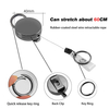 M-031 Heavy Duty 4CM Round Retractable Reel Key Chain Outdoor Stainless Steel Key Chain Fishing Badge Holder