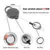 M-032 Heavy Duty 3CM Retractable Badge Holder Reel ID Badge Holder with Belt Clip Key Ring for Name Card Keychain