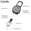 P-090 4CM Plastic Heavy Duty Badge Reel Holder Retractable Keychain 25.6 Inch Steel Wire Cord with ID Badge Clip Metal Carabiner