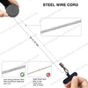 P-039 4CM Retractable Heavy Duty Tool Holder Reel Badge Reel with Wire Flat Lock Aluminum Carabiner Anti-Lost Outdoor Tools