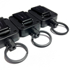 P-040 4CM Outdoor Travel Black Plastic Keyholder Retractable Badge Reel Sublimation Retractable Badge Holder