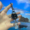M-012 3.2CM Mini Lightweight Full Metal Badge Scroll Keychain High Quality Retractable Badge Keychain