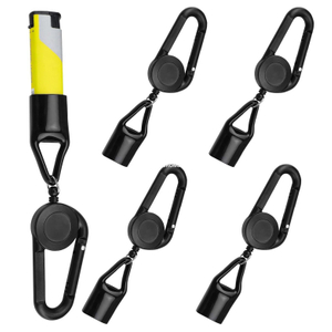 XXH-P082 Retractable Lighter Holder Badge Reel Custom LOGO Multipurpose Lighters Cover with Keychain Clip for Leash Holder