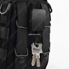 Xinxuhong-P040 Black Square Shape ABS Custom Logo Retractable Badge Reel Steel Wire Rope Anti Lost Keychain with Metal Belt Clip