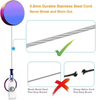 M-015 4CM Gradient Rainbow Color Round YOYO Metal ID Badge Scroll Clip Metal Belt Clip Keychain