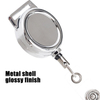 M-019 3CM Custom Logo Retractable Metal Badge Reels Holder with Lanyard for Name Card Holder