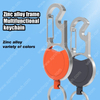 XXH-Custom Logo High Grade Metal Zinc Alloy Retractable Keychain Badge Holder Reel Anti Lost Opener Badge Reel Carabiner